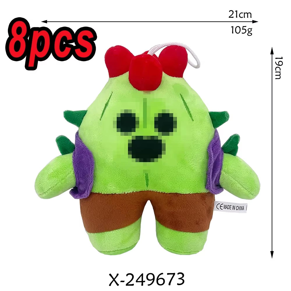 Brawls Stars Plush Spike Leon Shelly Poco Clot Toy Pillow Dolls Stuff Game Characters for Children Birthday Gifts