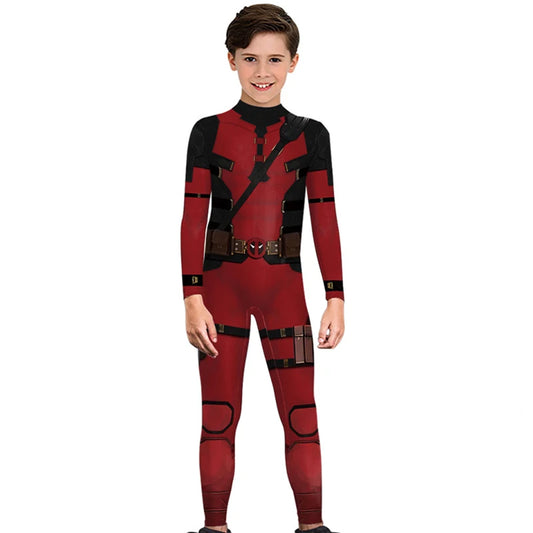 Deadpool Wolverine Cosplay Costume Girls Boys Halloween Superhero Deadpool 3 Cospla