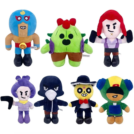 Brawls Stars Plush Spike Leon Shelly Poco Clot Toy Pillow Dolls Stuff Game Characters for Children Birthday Gifts