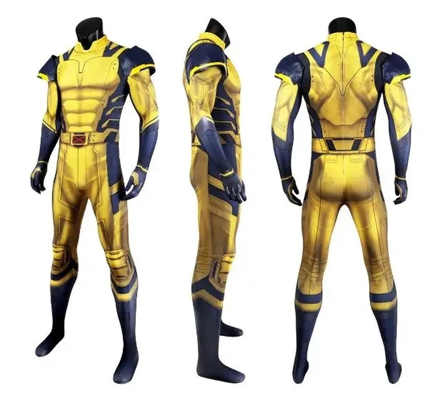 Disfraz De Cosplay De Lobezno Para Hombre, Mono De James Howlett, Conjunto De Armadura De Hombro, Mono Zentai Con Estampado 3D,